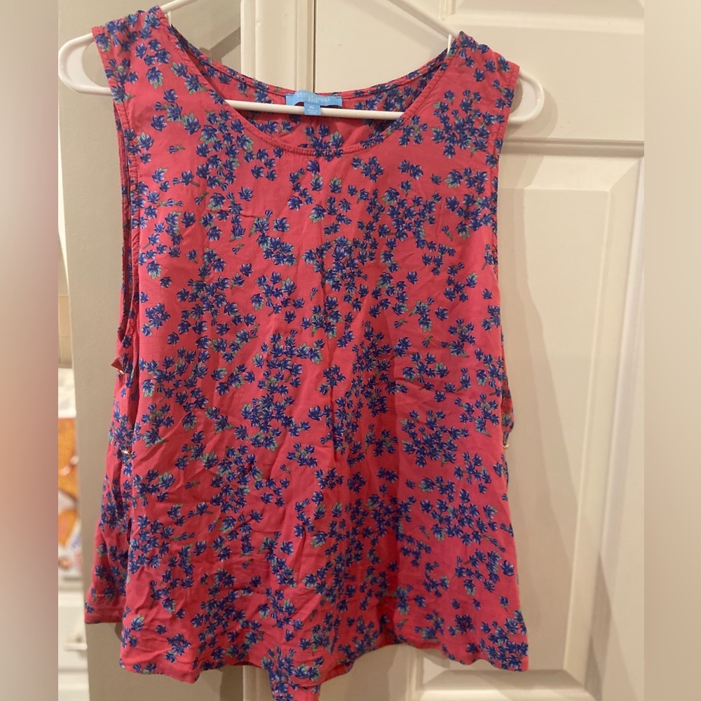 Women’s Draper James Sleeveless Blouse with Button Down Sides Size XL